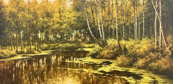 Landscape - a painting by Ryszard Michalski