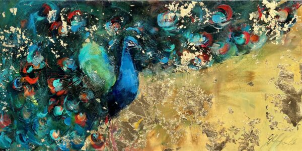 Peacock - a painting by Grażyna Mucha