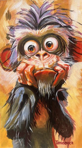 Monkey - a painting by Aleksander Tomasievych