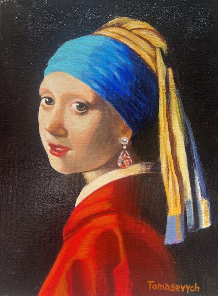 Girl with a Pearl Earring - a painting by Aleksander Tomasievych