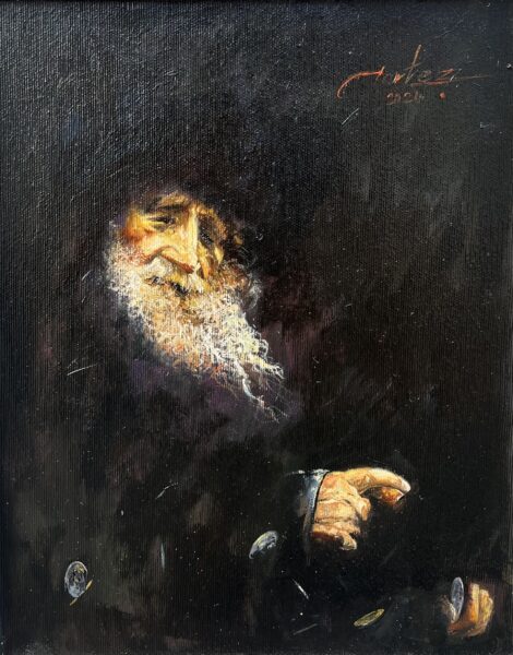 Portret - a painting by Zbigniew Cortez Zając
