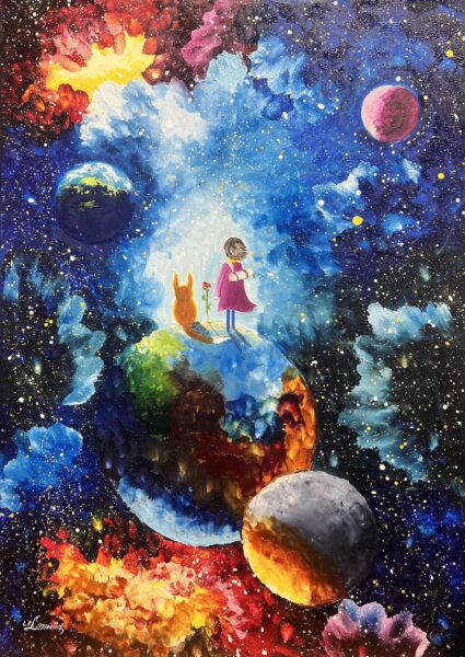 Little Prince - a painting by Urszula Lemańska