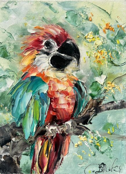 Parrot - a painting by Danuta Mazurkiewicz