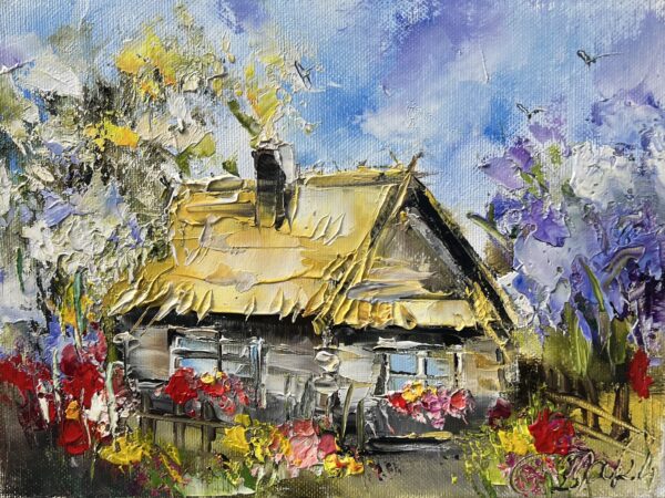 Cottage - a painting by Danuta Mazurkiewicz