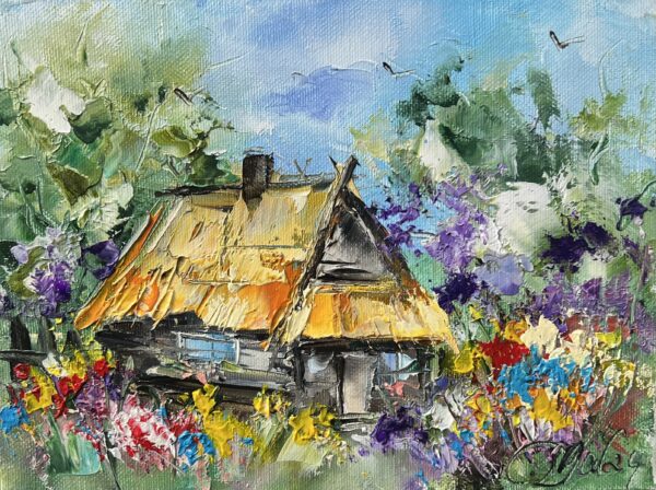 Cottage - a painting by Danuta Mazurkiewicz