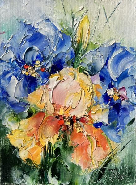 Irisies - a painting by Danuta Mazurkiewicz