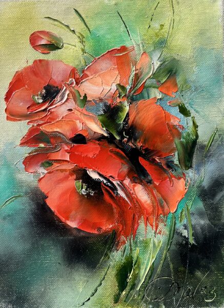 Poppies - a painting by Danuta Mazurkiewicz