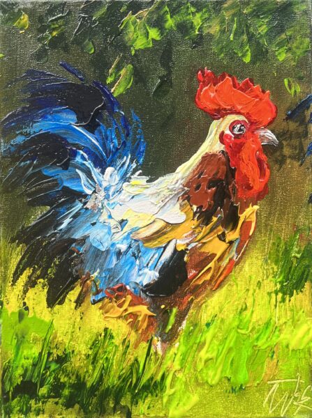 Rooster - a painting by Tadeusz Wojtkowski