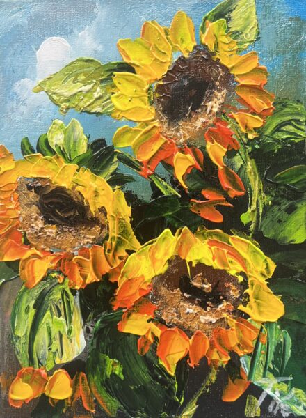 Sunflowers - a painting by Tadeusz Wojtkowski