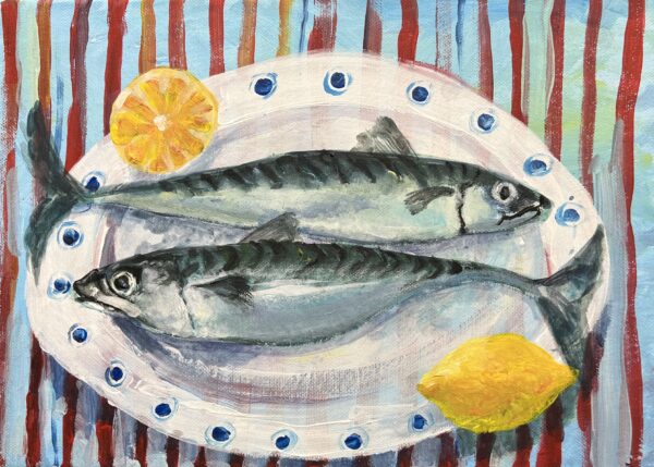 Fishes - a painting by Tahira Aghayeva