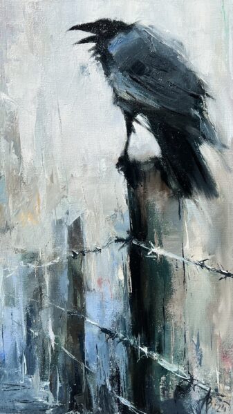 Crow - a painting by Andrzej Białecki