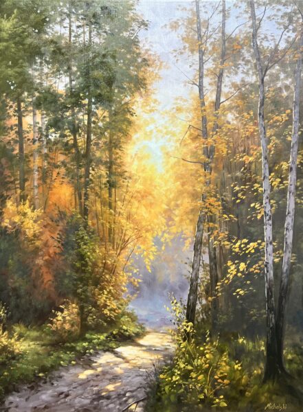 Forest - a painting by Ryszard Michalski