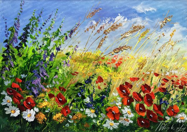 Meadow - a painting by Tadeusz Wojtkowski