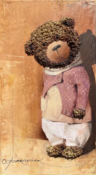 Teddy bear - a painting by Oksana Parashchak
