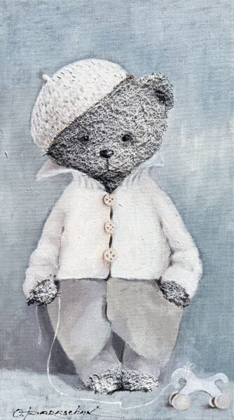 Teddy bear - a painting by Oksana Parashchak