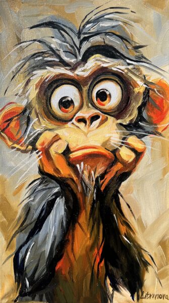 Monkey - a painting by Olga Litvinova