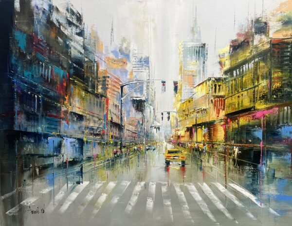 New York - a painting by Alfred Anioł