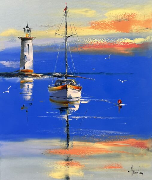 Boat - a painting by Alfred Anioł