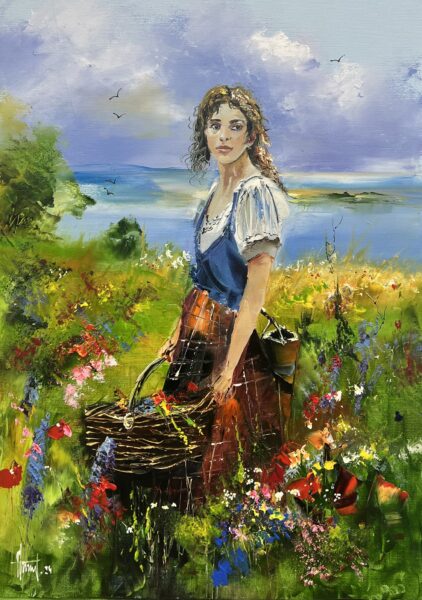 Girl - a painting by Alfred Anioł