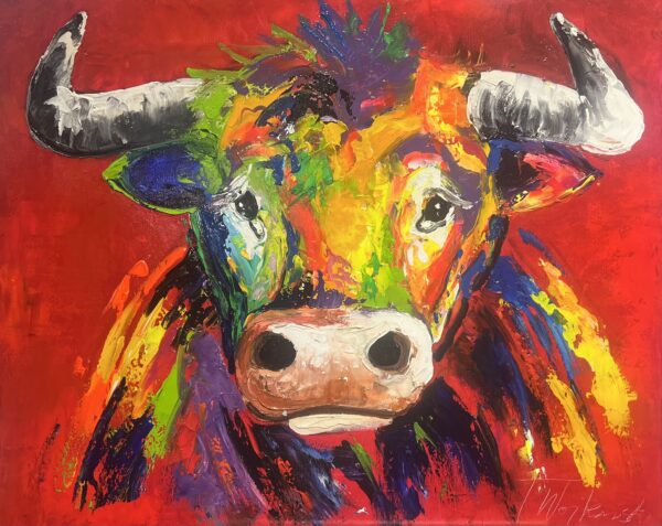 Bull - a painting by Tadeusz Wojtkowski