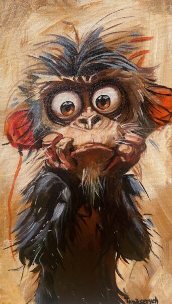 Monkey - a painting by Aleksander Tomasievych