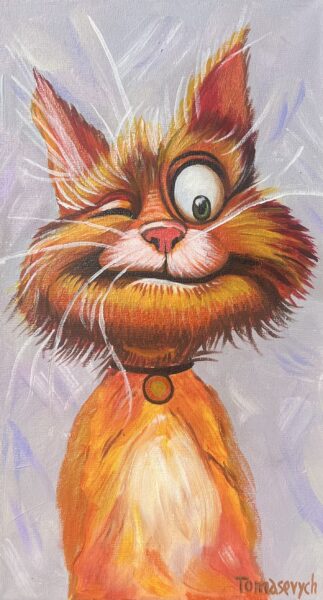 Cat - a painting by Aleksander Tomasievych