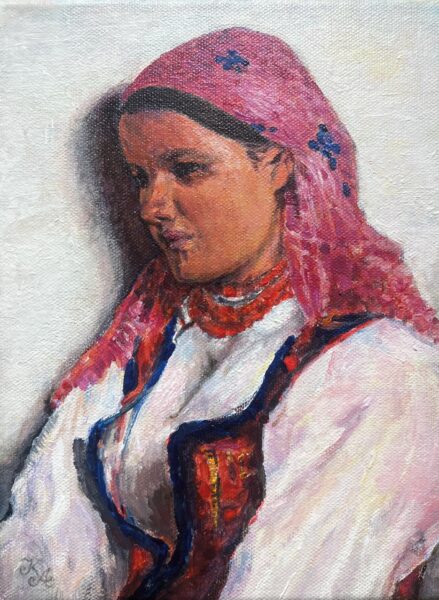 Dziewczyna z Bronowic - a painting by Antoni Kosowski