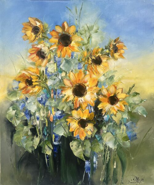 Sunflowers - a painting by Danuta Mazurkiewicz