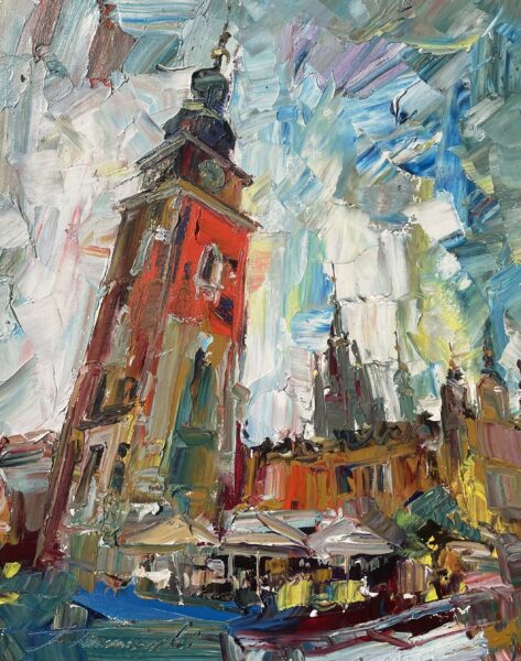 Clock Tower - a painting by Jarosław Tarnowski