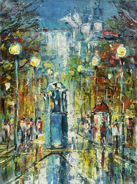 Tram - a painting by Danuta Frydrych