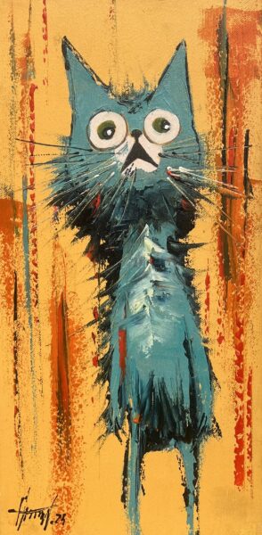 Cat - a painting by Alfred Anioł