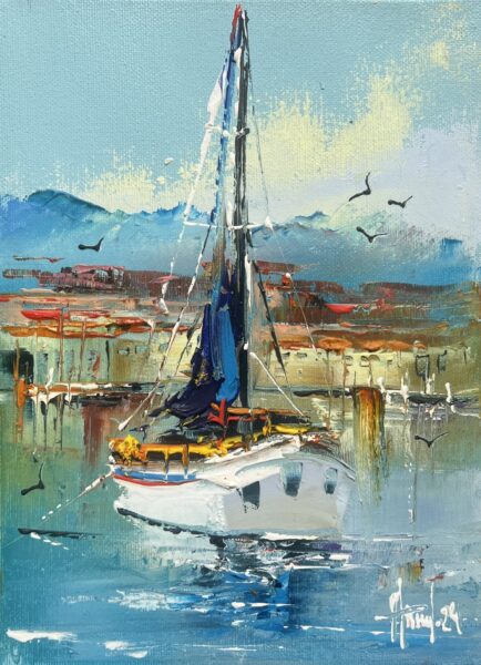 Boat - a painting by Alfred Anioł