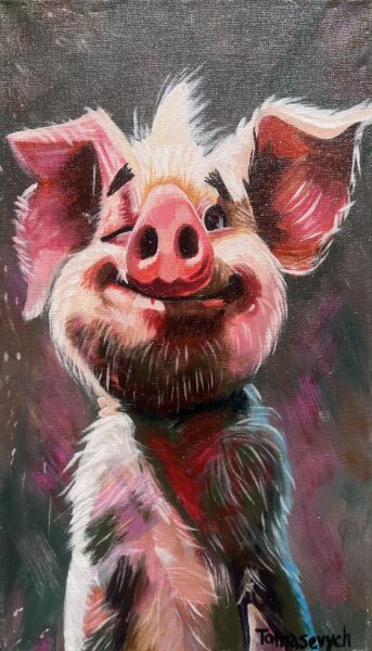 Pig - a painting by Olga Litvinova