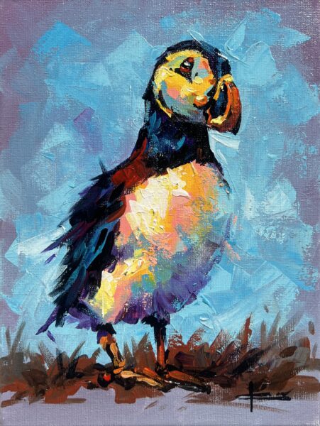 Puffin - a painting by Marian Jesień