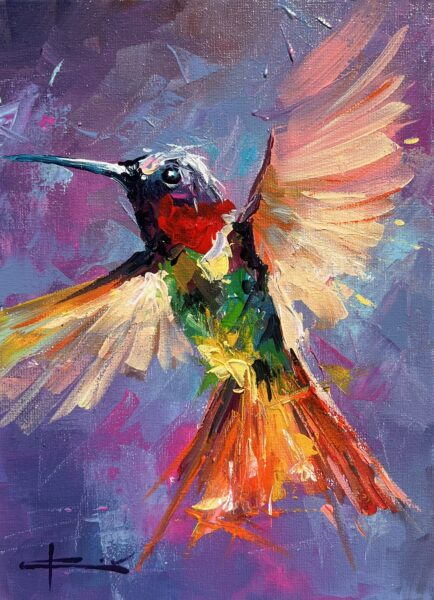 Humming-bird - a painting by Marian Jesień