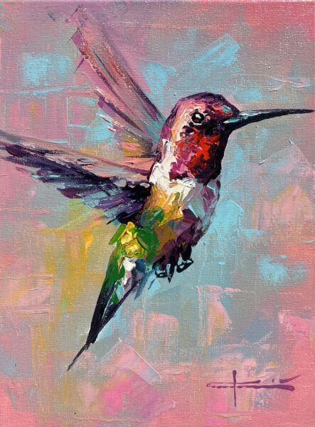 Humming-bird - a painting by Marian Jesień