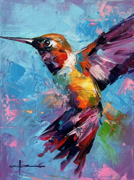 Humming-bird - a painting by Marian Jesień