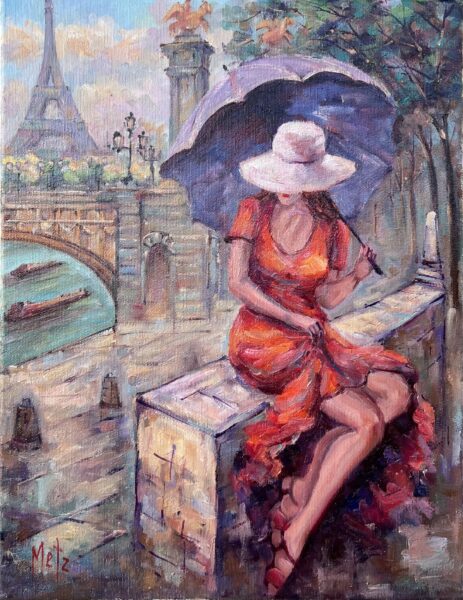 Paris - a painting by Leszek Metz