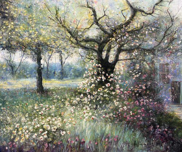 Orchard - a painting by Henryk Adamowicz