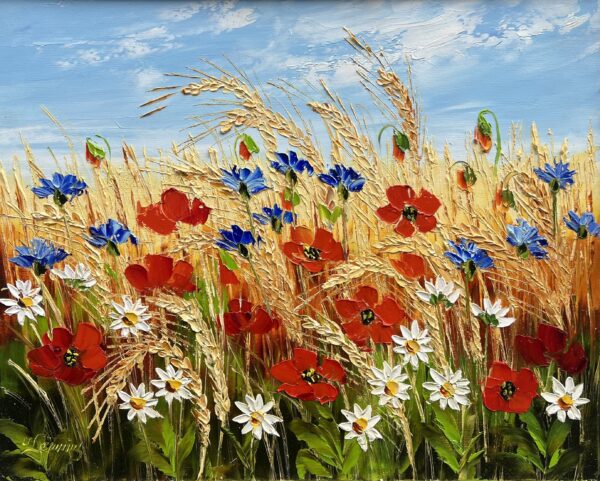 Meadow - a painting by Urszula Lemańska