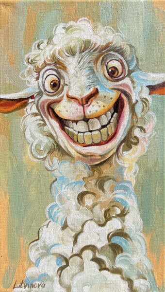 Sheep - a painting by Olga Litvinova