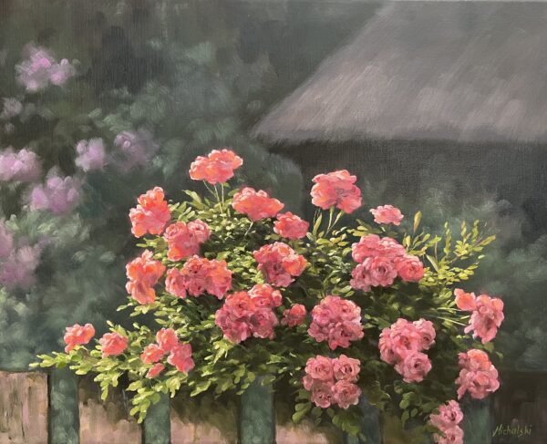 Flowers - a painting by Ryszard Michalski