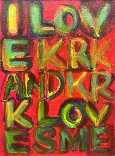 I love krk and krk loves me - a painting by Agata Olek