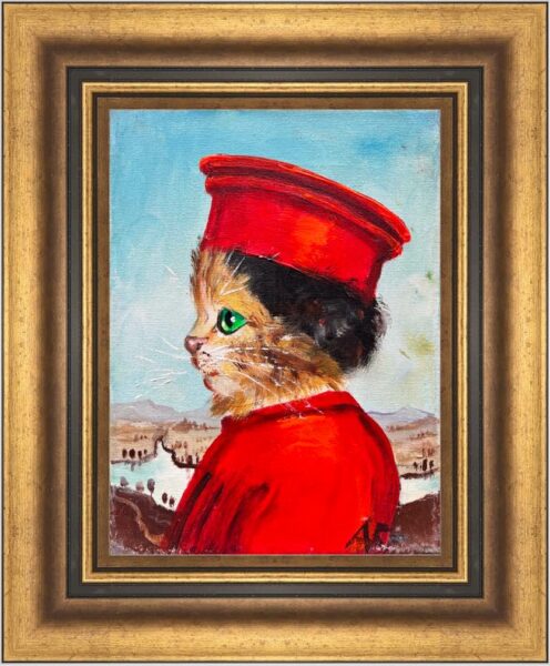 Piero della Francesca’s cat. A painting by Adam Rawicz