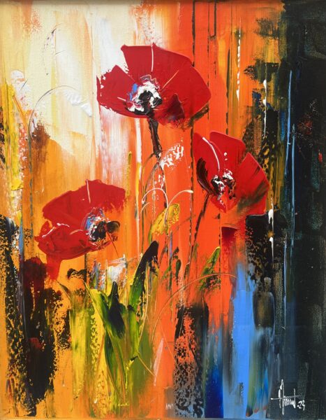 Poppies - a painting by Alfred Anioł