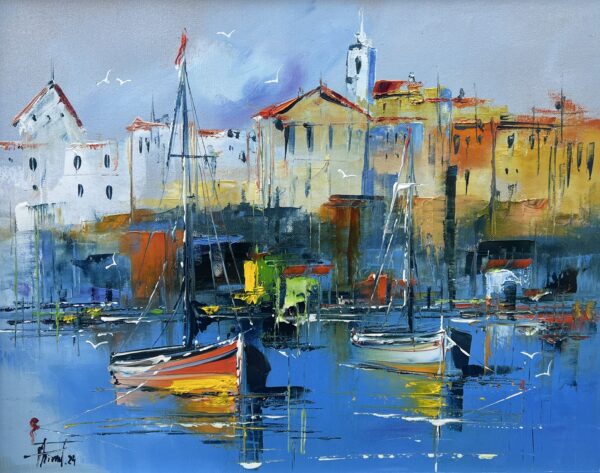 Port - a painting by Alfred Anioł