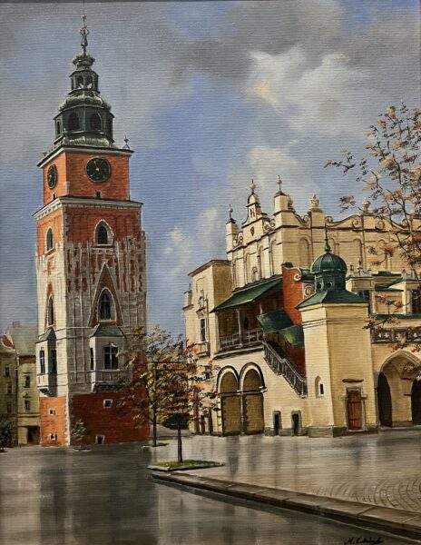 City hall - a painting by Magdalena Żołnierek