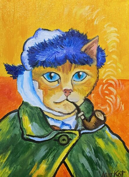 Cat - a painting by Przemiła Kościelna