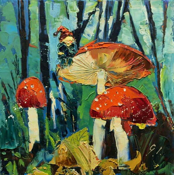 Amanita - a painting by Grażyna Irek