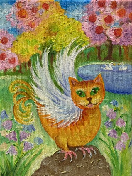 Cat - a painting by Przemiła Kościelna